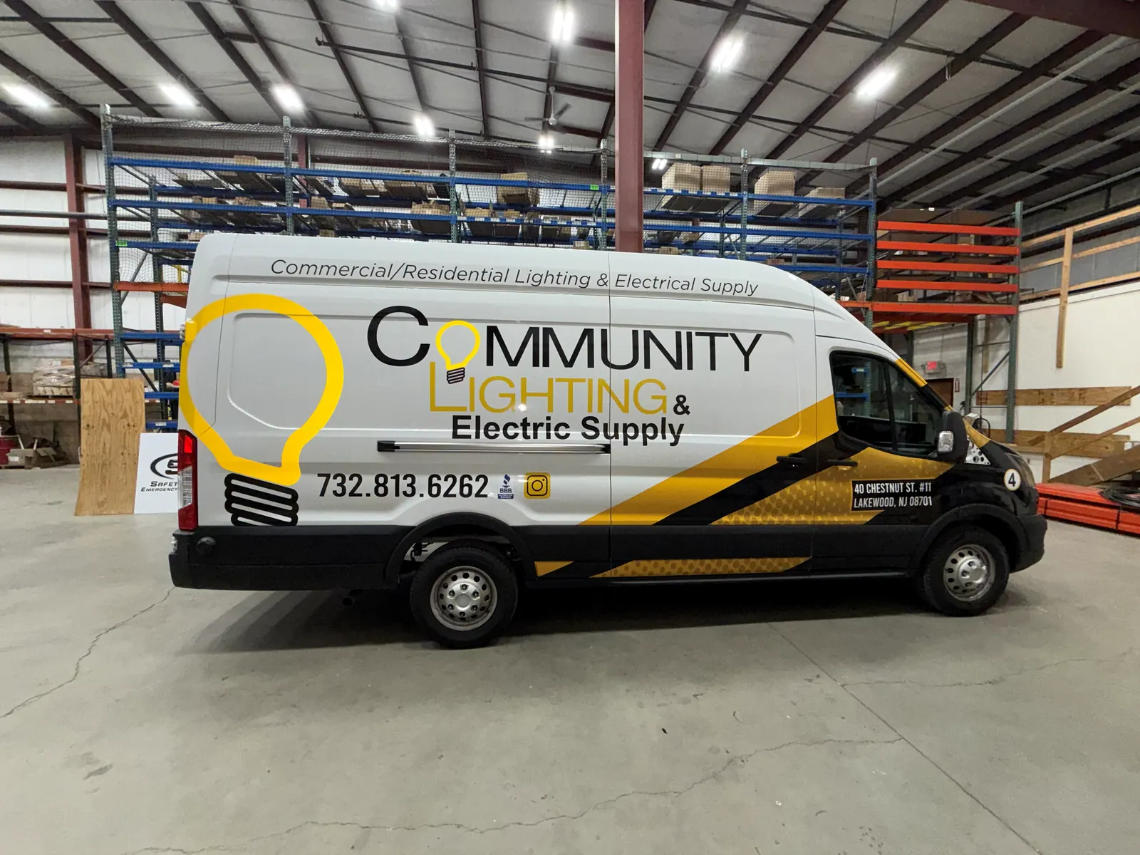 COMMUNITY LIGHTING & ELECTRIC SUPPLY partial wrap — passenger side