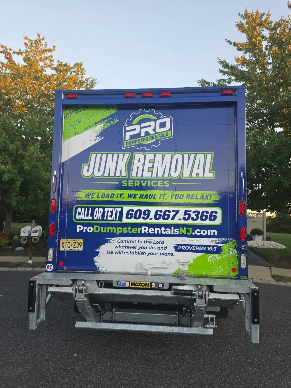 PRO JUNK REMOVAL SERVICES full wrap — rear, liftgate down