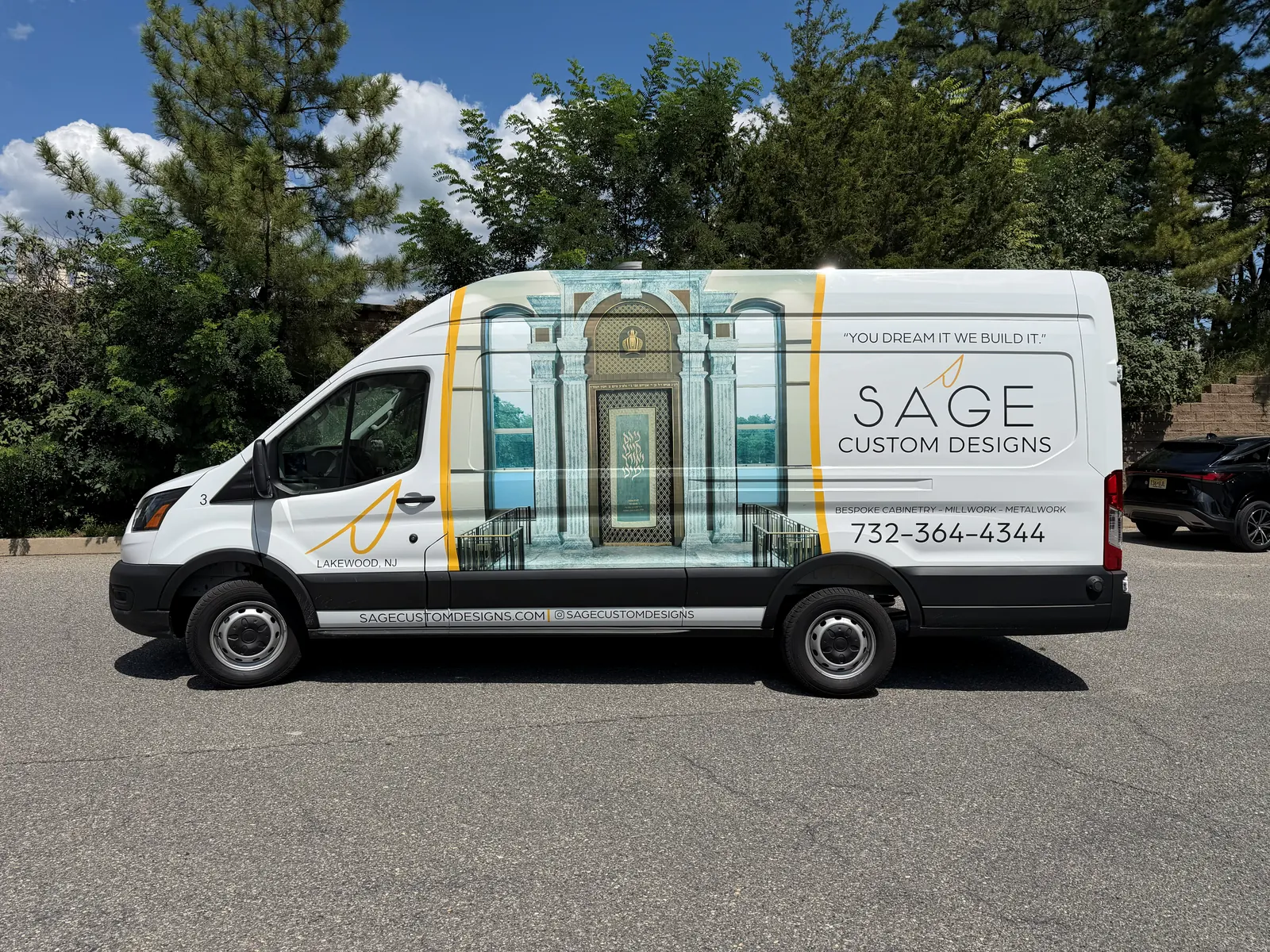 SAGE CUSTOM DESIGNS partial wrap — passenger side